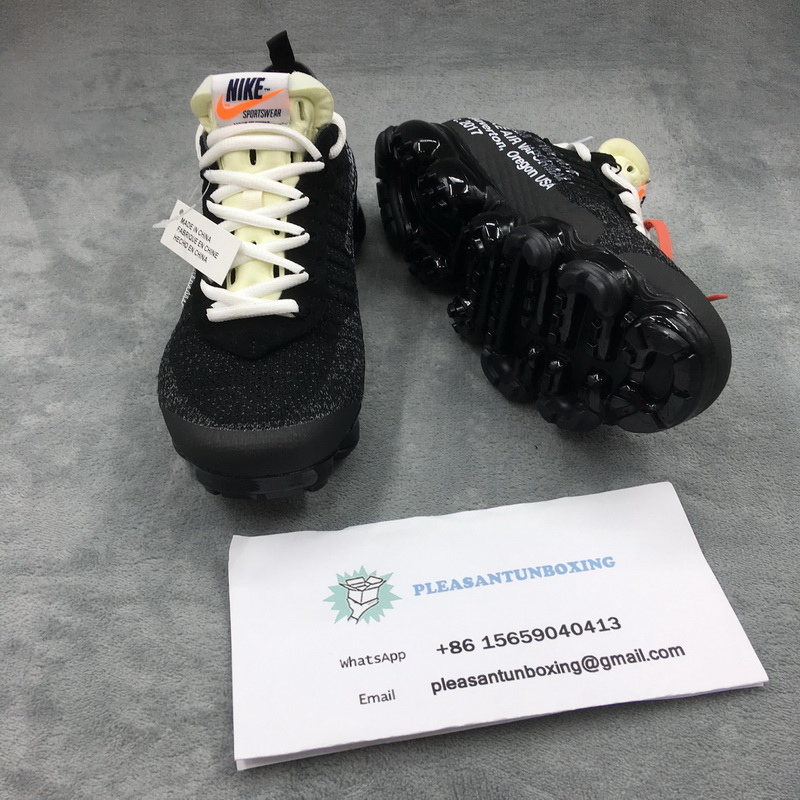 Authentic OFF-WHITE x Nike VaporMax Black GS